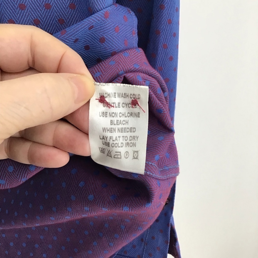 Luchiano Visconti - Mosley & Hollard Men’s Button-Down Casual Shirt Blue Size L - Picture 8 of 8